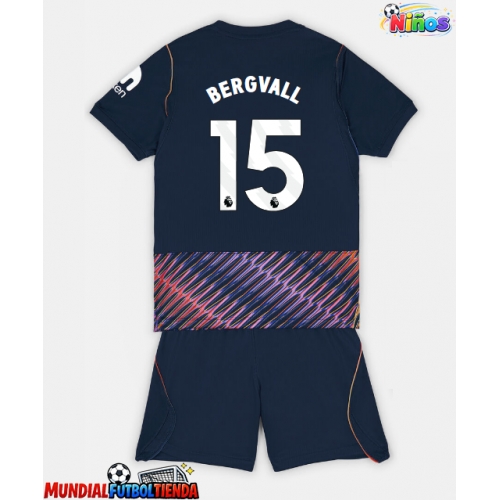 Camiseta Tottenham Hotspur Lucas Bergvall #15 Segunda Equipación Replica 2026-27 para niños mangas cortas (+ Pantalones cortos)